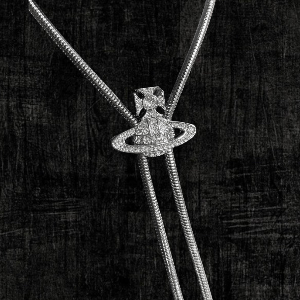 VW Platinum White Bolo Tie Pre-Loved No Box