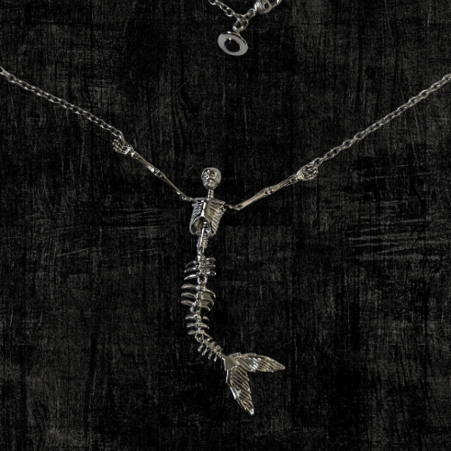 VW Skeleton Mermaid Silver Necklace Pre-loved