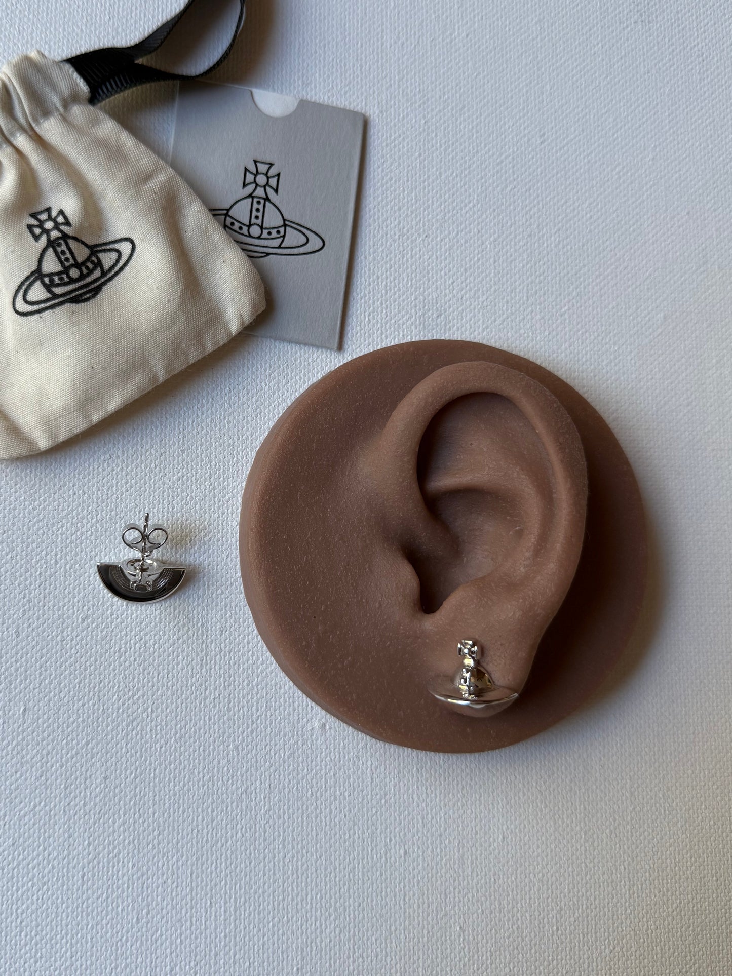 VW Half Saturn Silver Earrings 2025 Pair Pre-owned