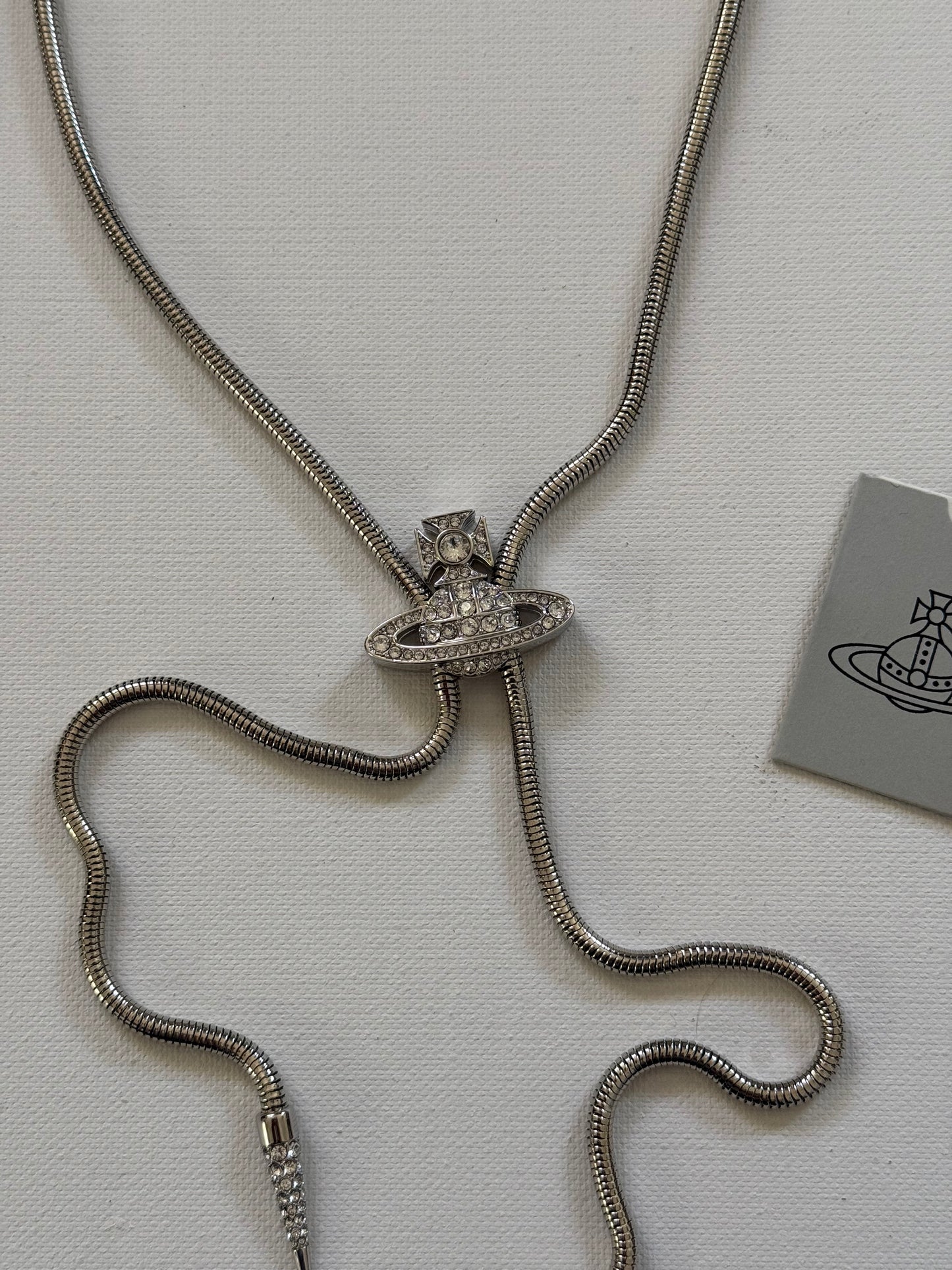 VW Platinum White Bolo Tie Pre-Loved No Box