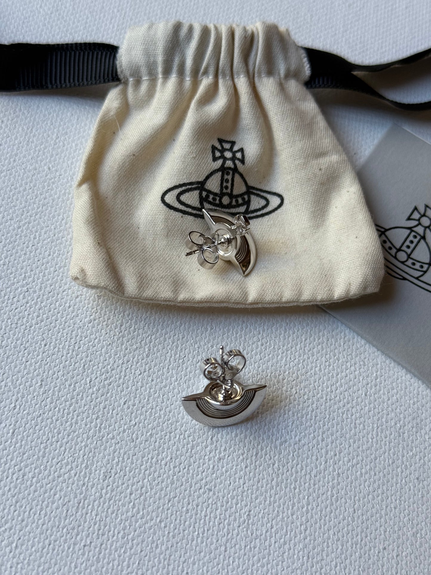 VW Half Saturn Silver Earrings 2025 Pair Pre-owned