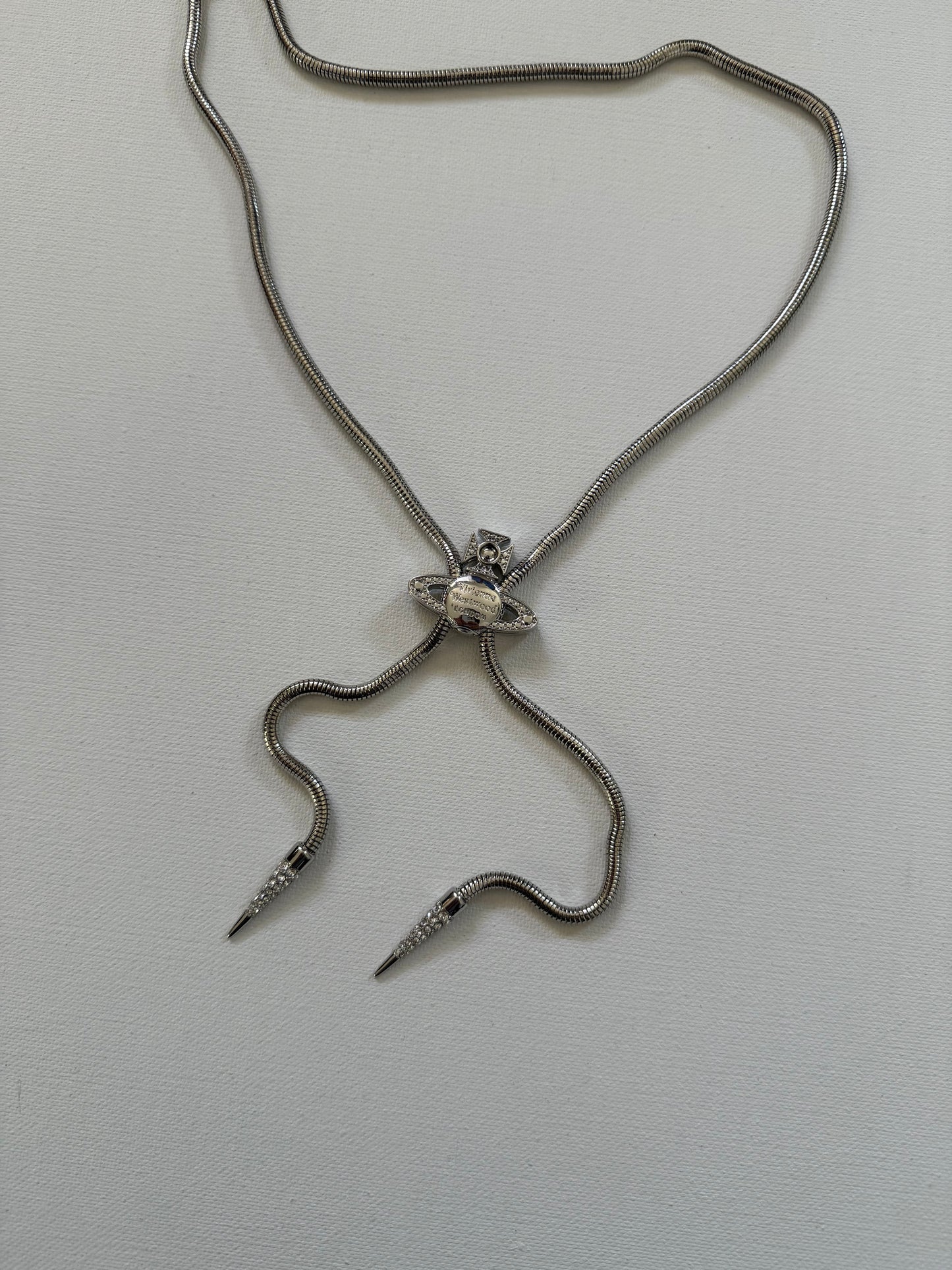 VW Platinum White Bolo Tie Pre-Loved No Box