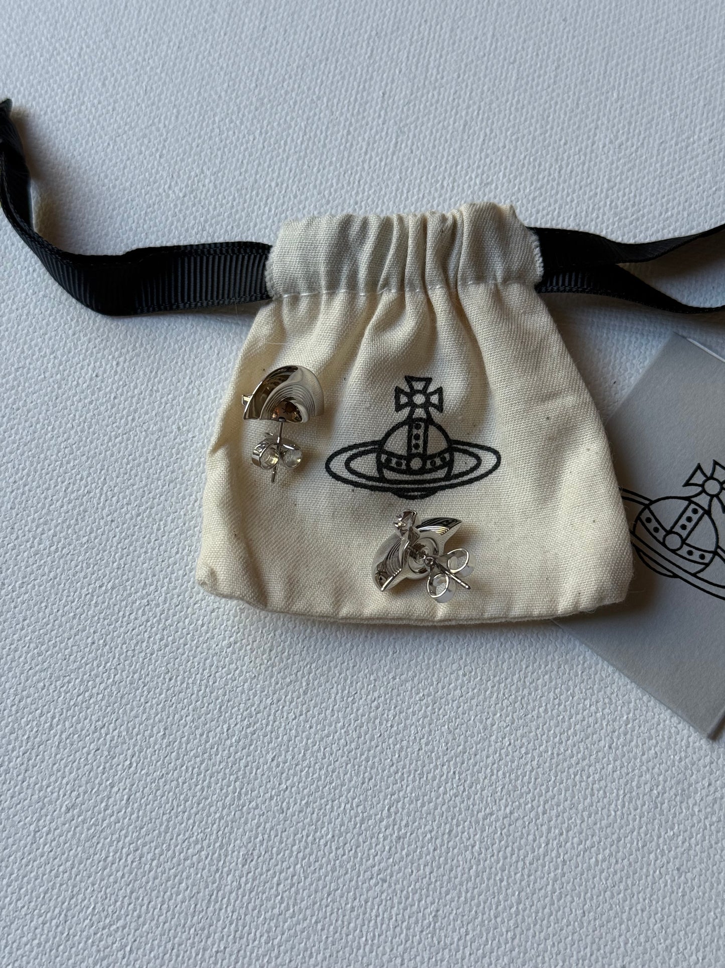 VW Half Saturn Silver Earrings 2025 Pair Pre-owned