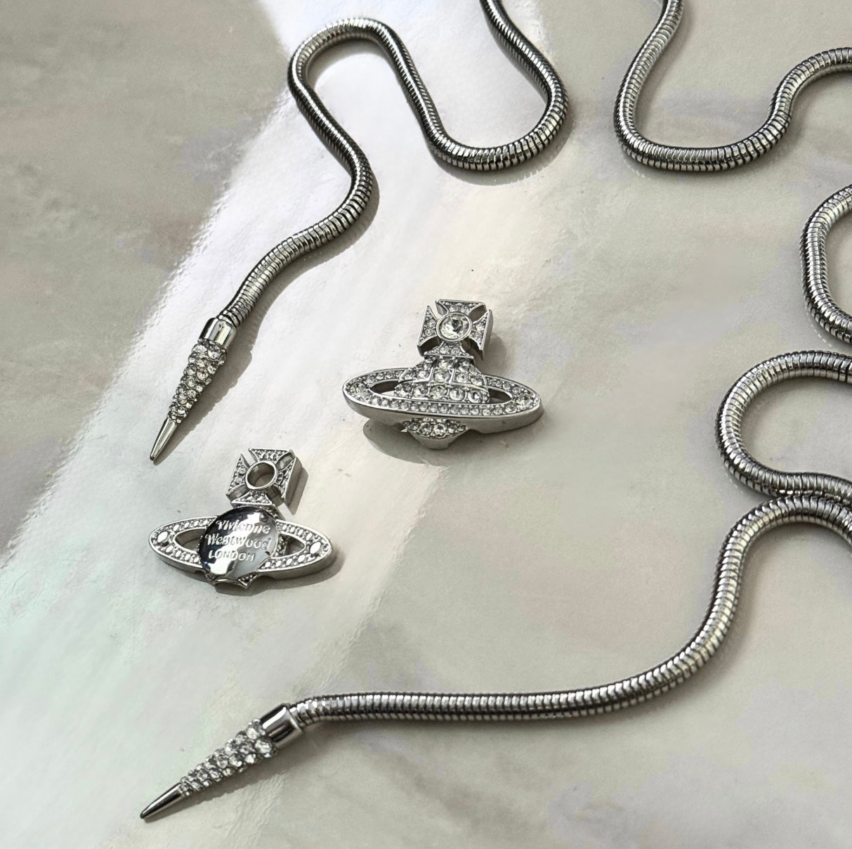 VW Platinum White Bolo Tie Pre-Loved No Box