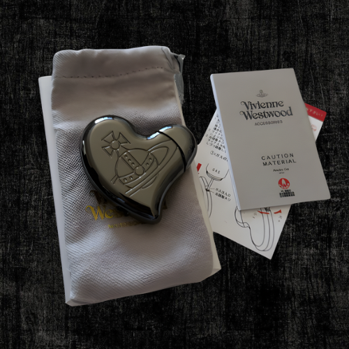 VW Gunmetal Heart Lighter Brand New