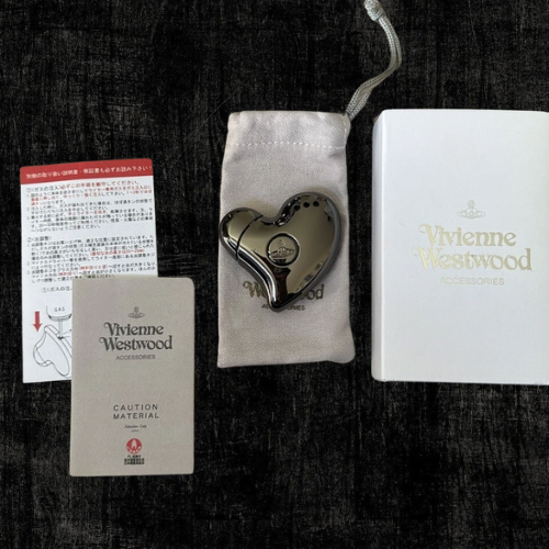 VW Gunmetal Heart Lighter Brand New