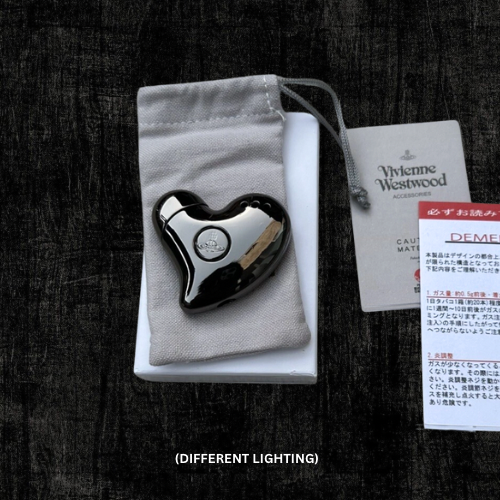 VW Gunmetal Heart Lighter Brand New