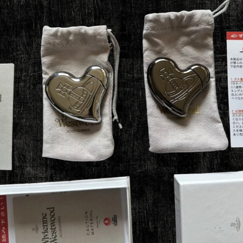 VW Gunmetal Heart Lighter Brand New